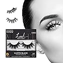 KISS Matte Black, False Eyelashes, 'Matte Velvet', 16mm, Includes 1 Pair Of Lash, Easy to Apply, Reusable Lash Clusters Beauty & Personal Care KISS