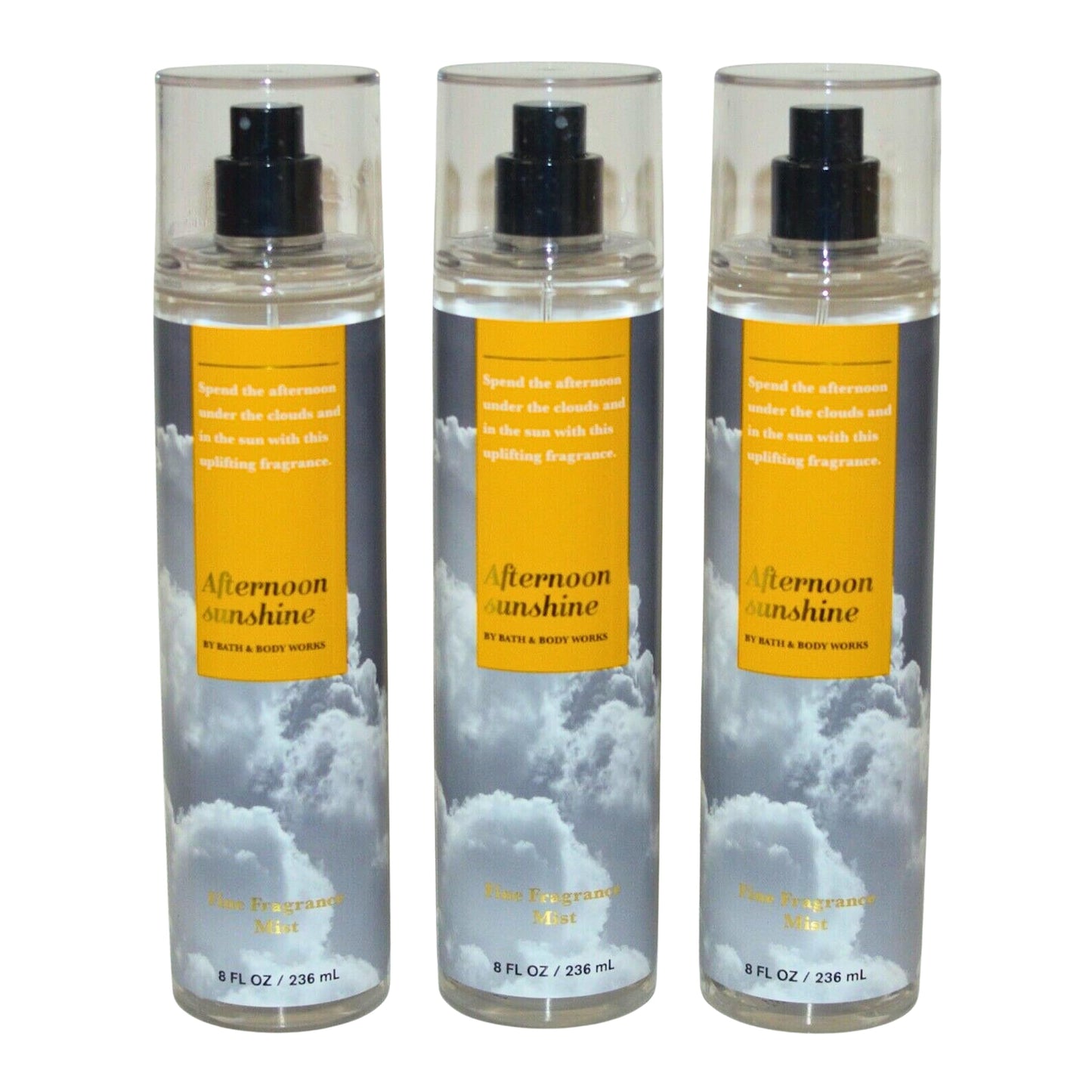 Bath & Body Works Fragrance Mist 3-Pack 8oz Each (Afternoon Sunshine) Beauty & Personal Care Bath & Body Works