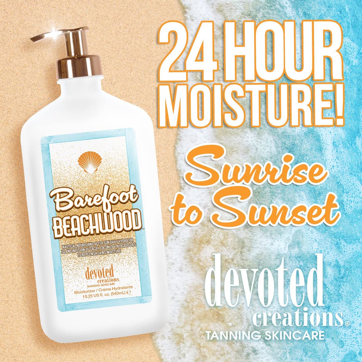 Devoted Creations Barefoot Beachwood All Day Body Moisturizer Beauty & Personal Care Devoted Creations