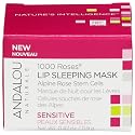 Andalou Naturals Mask 1000 ROSES, Overnight Sleeping Mask for Dry, Chapped Lips, Plumping, Hydrating & Soothing Balm with Alpine Rose Stem Cells Beauty & Personal Care Andalou Naturals