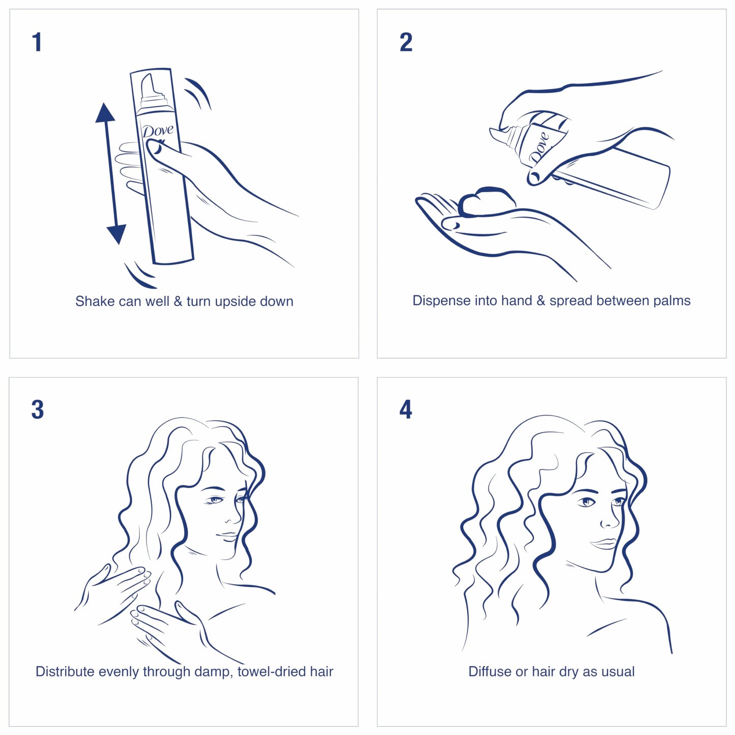 Dove Style+Care Curls Defining Mousse, Soft Hold 7 oz (Pack of 12) Beauty & Personal Care Dove