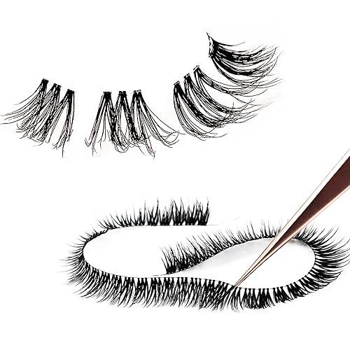 TRZLIFE Eyelash Clusters, 72 PCS DIY Individual Lash Extension Create Personal Eyelash Style Easily Super Natural and Comfortable Clear Band Beauty & Personal Care TRZLIFE