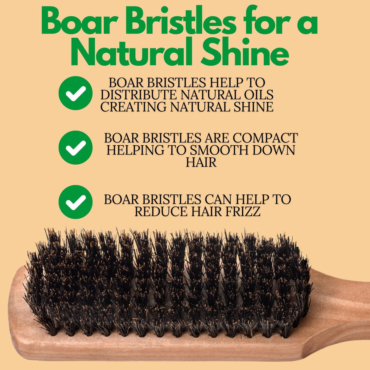 GranNaturals Soft Mens Boar Bristle Hair Brush - Natural Wooden Club Style Wave Hair Brush for Men - Styling Beard Hairbrush for Fine, Thin or Thick Beauty & Personal Care GranNaturals