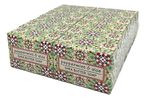 Greenwich Bay Trading Co., Peppermint and Aloe Shea Butter Soap, Set of 12 Bars, 2 Ounces Each Beauty & Personal Care Greenwich Bay