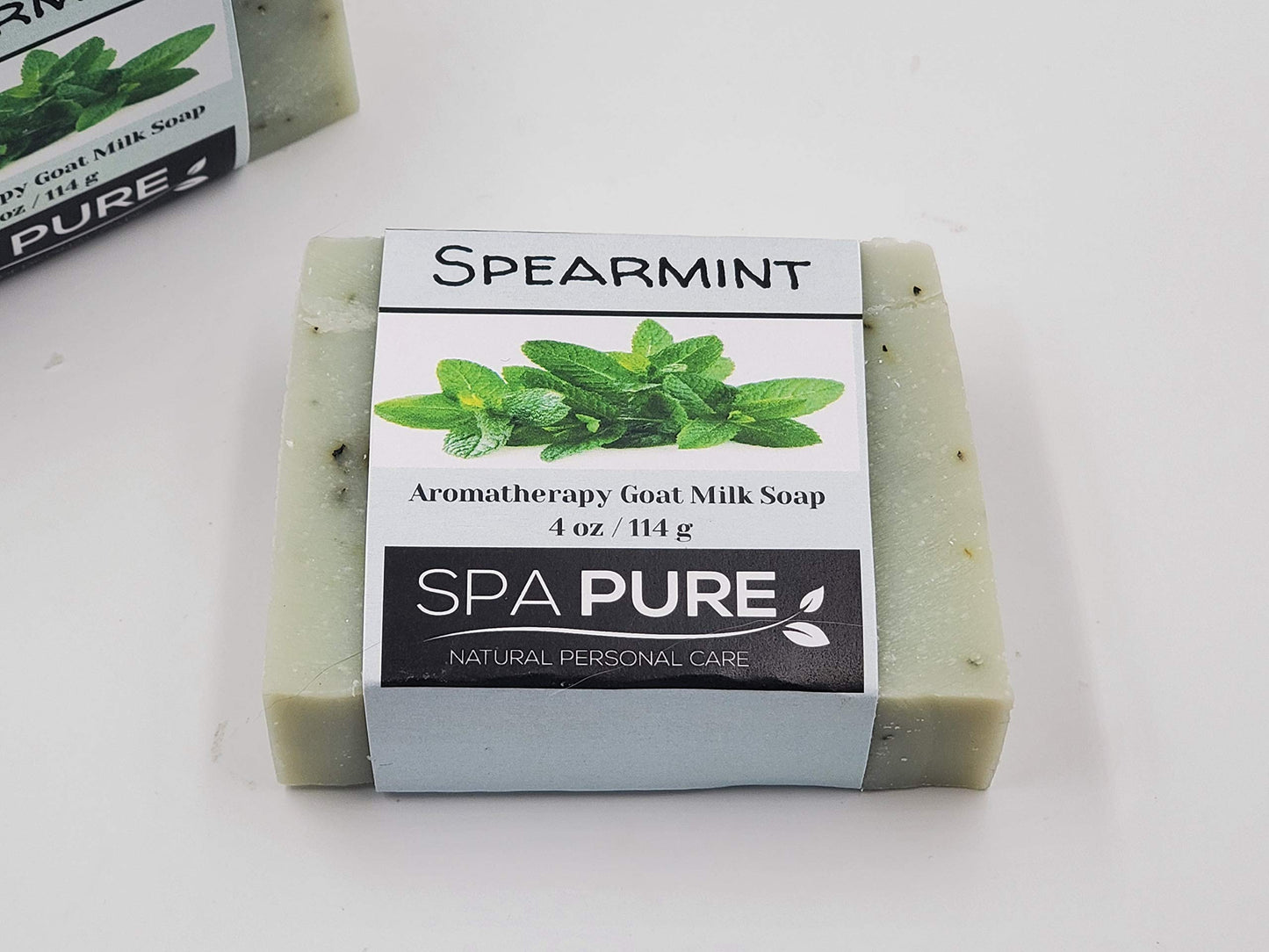 Spa Pure Aromatherapy Luxury Soap, made with plant based ingredients, essential oils, all natural, 4.5 oz each (Spearmint) Beauty & Personal Care Spa Pure