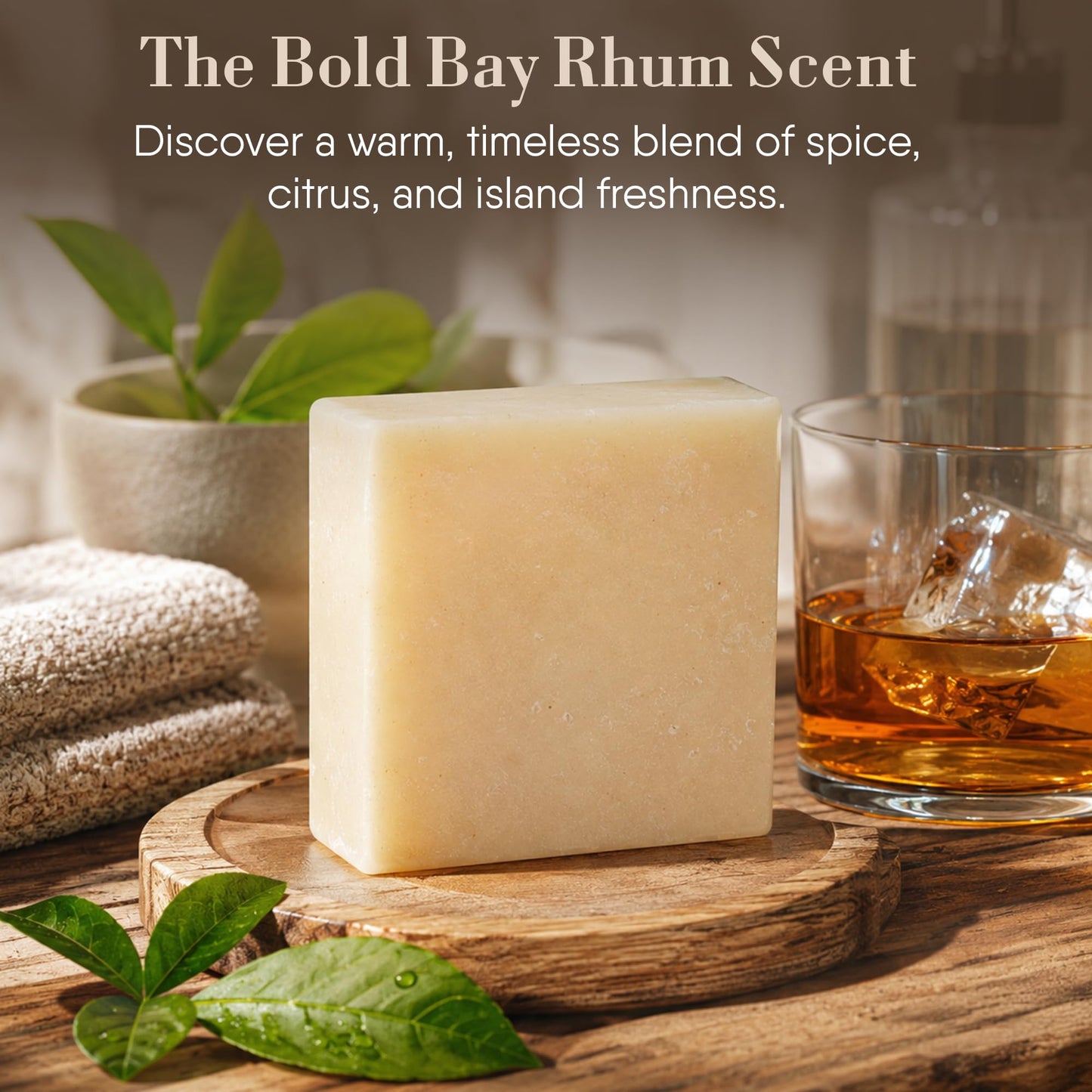 360Feel Bay Rum Bar Soap - Made in the USA - Castile Handmade, All-Natural, Cold-Processed - Bay Rum Essential Oil - Moisturizing with a Spicy Scent Beauty & Personal Care 360Feel
