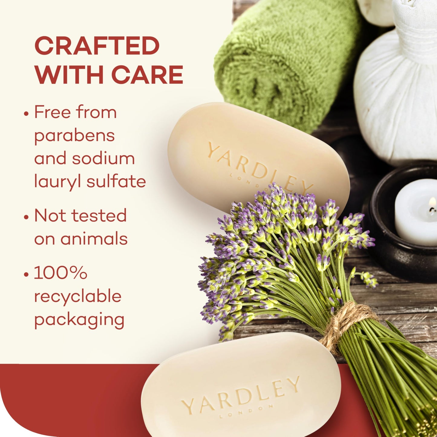Yardley London Nourishing Bath Soap Bar Cocoa Butter, Helps Soften Dry Skin with Pure Cocoa Butter, Shea Butter & Vitamin E, 4.0 oz Bath Bar, 1 Soap Beauty & Personal Care YARDLEY LONDON