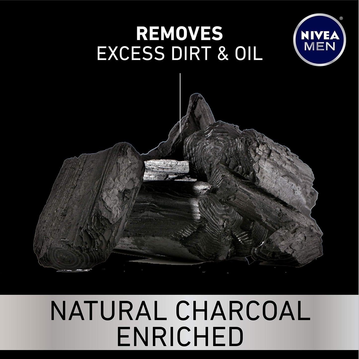 NIVEA MEN DEEP Cleansing Beard and Face Wash, Enriched with Natural Charcoal, 3 Pack of 3.3 Fl Oz Tubes Beauty & Personal Care NIVEA MEN