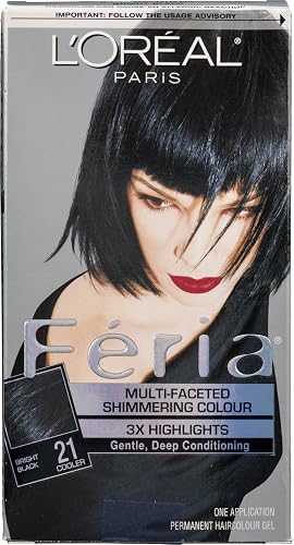 L'Oreal Paris Feria Permanent Haircolour Gel Bright Black 21 Cooler Beauty & Personal Care L'Oreal Paris