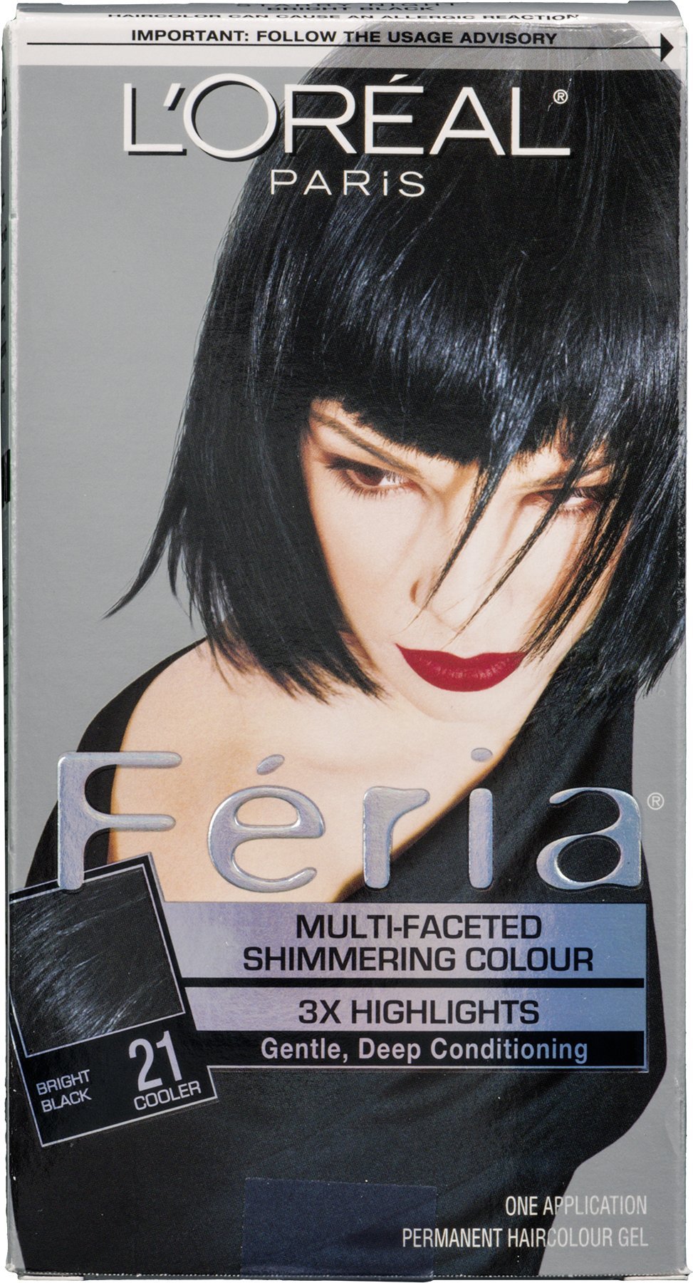 L'Oreal Paris Feria Permanent Haircolour Gel Bright Black 21 Cooler Beauty & Personal Care L'Oreal Paris