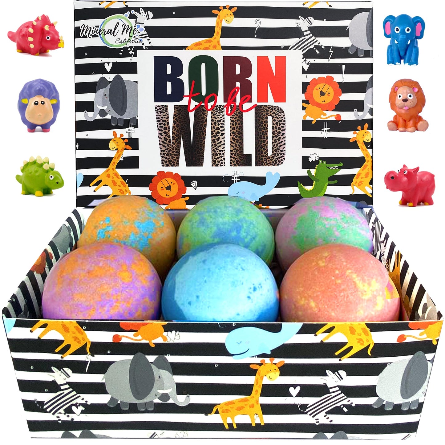 Bath Bombs for Kids with Surprise Inside - Organic Bath Fizzies with Toys Inside. All Natural, Gentle, and Kids Safe, Rainbow Spa Bath Fizz Balls… Beauty & Personal Care Mineral Me California
