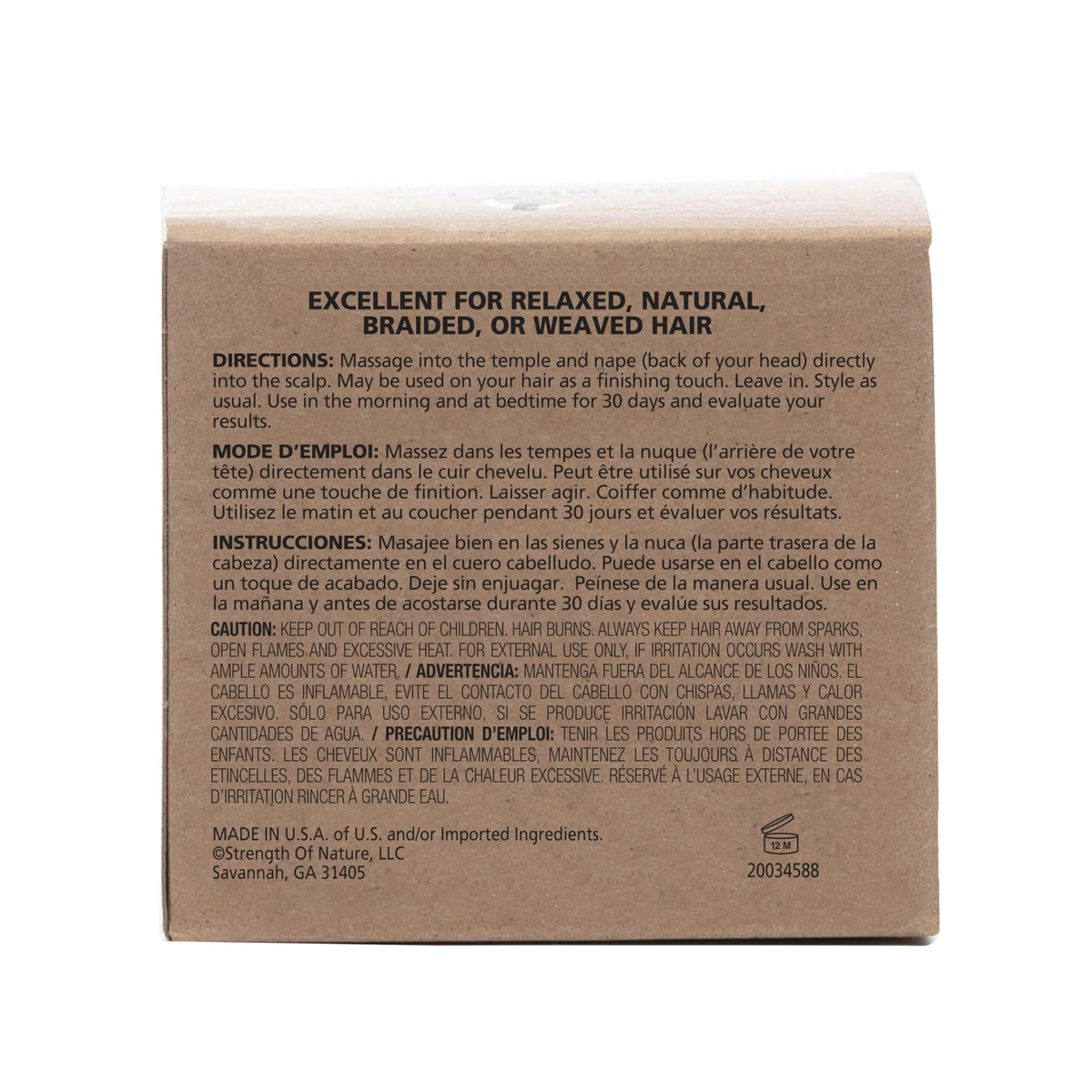 Dr. Miracle's Temple and Nape Gro Balm - For Healthy Hair Growth, Contains Wheat Protein, Aloe, Vitamin A, Vitamin D, Strengthens, Promotes Growth, 4