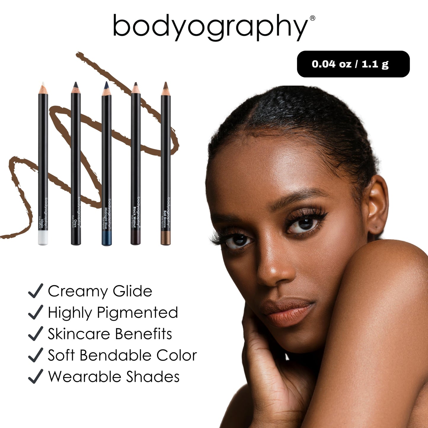 Bodyography Cream Eye Pencil, Virgin - White Wooden Eyeliner for Eyes & Eyebrows, Long-Lasting Cruelty-Free Coconut Oil Cosmetic Liner Beauty & Personal Care Bodyography