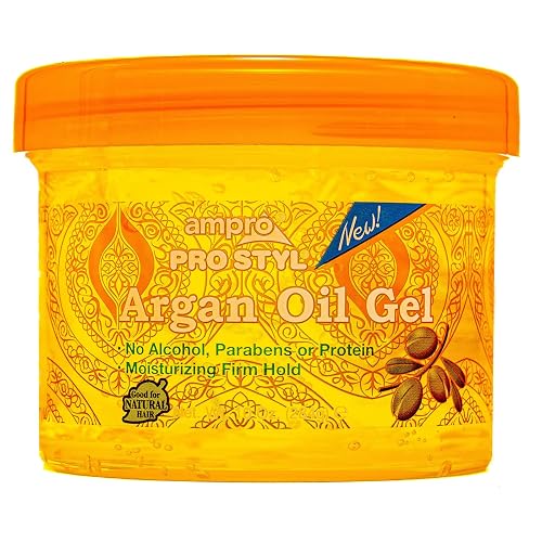 AmPro Pro Styl Argan Oil Styling Gel - Moisturizes and Conditions Your Strands - Non-Flaking, Alcohol Free, Vegan Formula - Creates Flexible Beauty & Personal Care AmPro