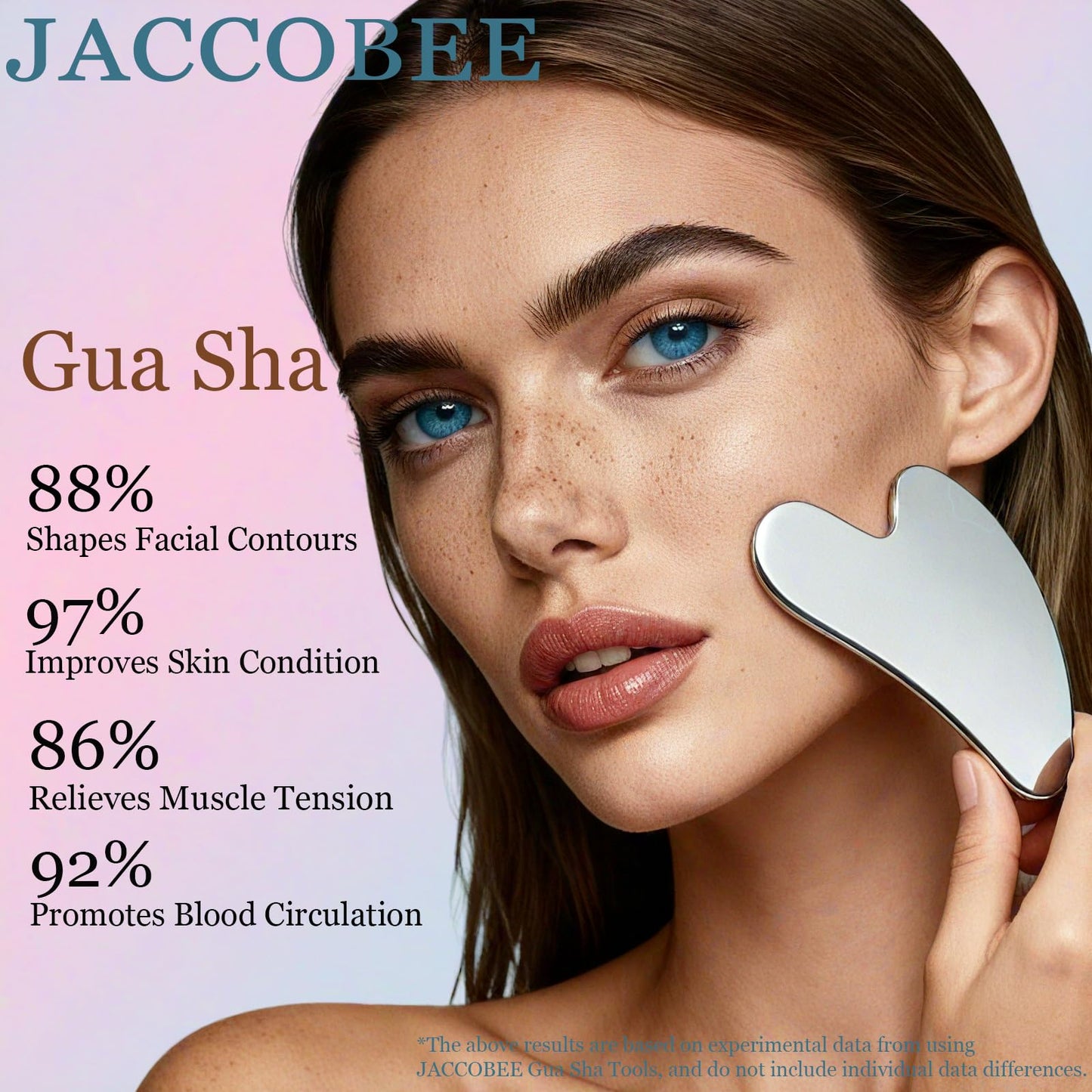 JACCOBEE Stainless Steel Facial Gua Sha Tool Set, Ice Roller for Face&Eyes Beauty and Personal Care JACCOBEE