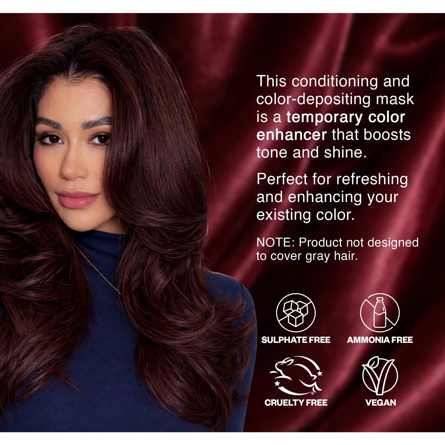 IGK Williams Burgundy | Intense Burgundy Hair Gloss + Color Depositing Mask | Boost Shine, Enhance Burgundy & Wine Tones, Refresh Color | Semi Beauty & Personal Care IGK