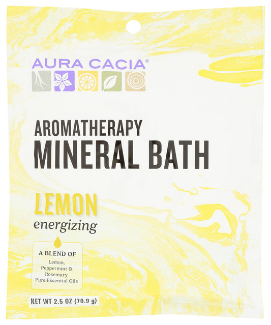 Aura Cacia, Mineral Bath Energizing Lemon, 2.5 Ounce Beauty and Personal Care Aura Cacia