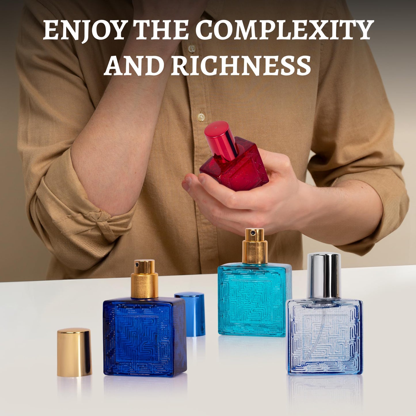 NovoGlow Verse Mini 4-Piece Fragrance Gift Set for Men - Aromatic, Floral, Oriental & Woody Notes - Individually Boxed - Travel Size - 25ml Eau De Beauty & Personal Care NovoGlow