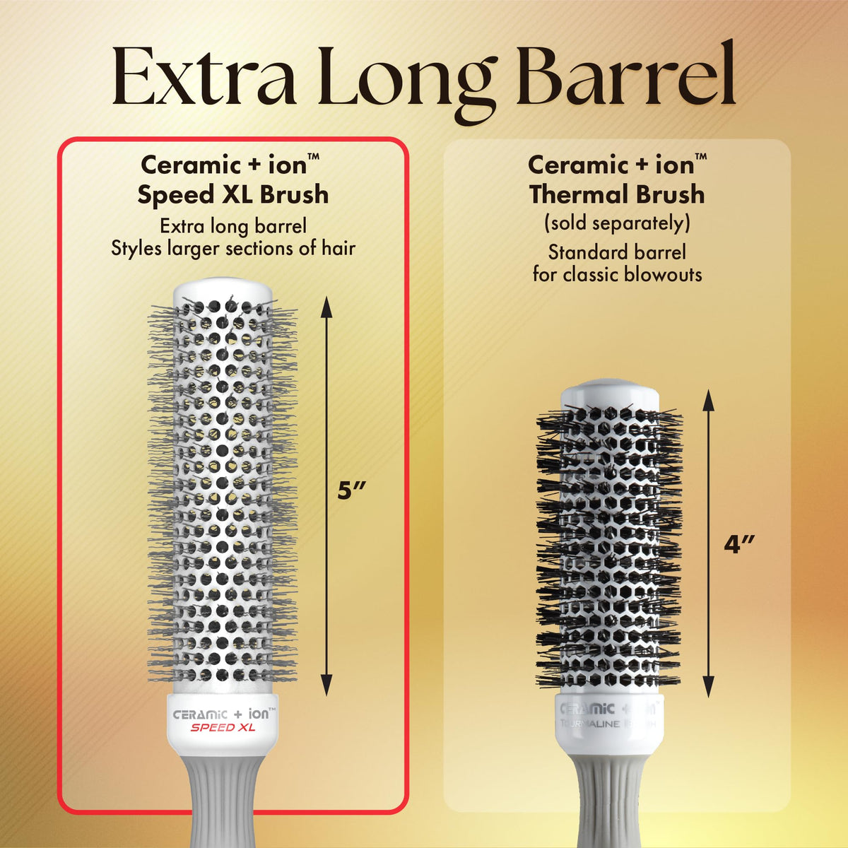 Olivia Garden Ceramic + Ion Speed XL - Extra-Long Round Thermal Hair Brush - Not Electrical - Professional Blowout Brush for Normal to Thick Hair - 1 Beauty & Personal Care Olivia Garden