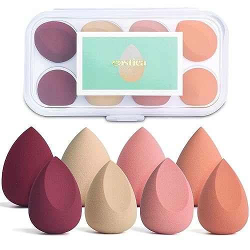 COSTICA Makeup Sponge Set Blender, Beauty Sponge Makeup Blender Flawless for Liquid - Multi Colored 8 pcs Exquisite Packeged Beauty & Personal Care ??? costica