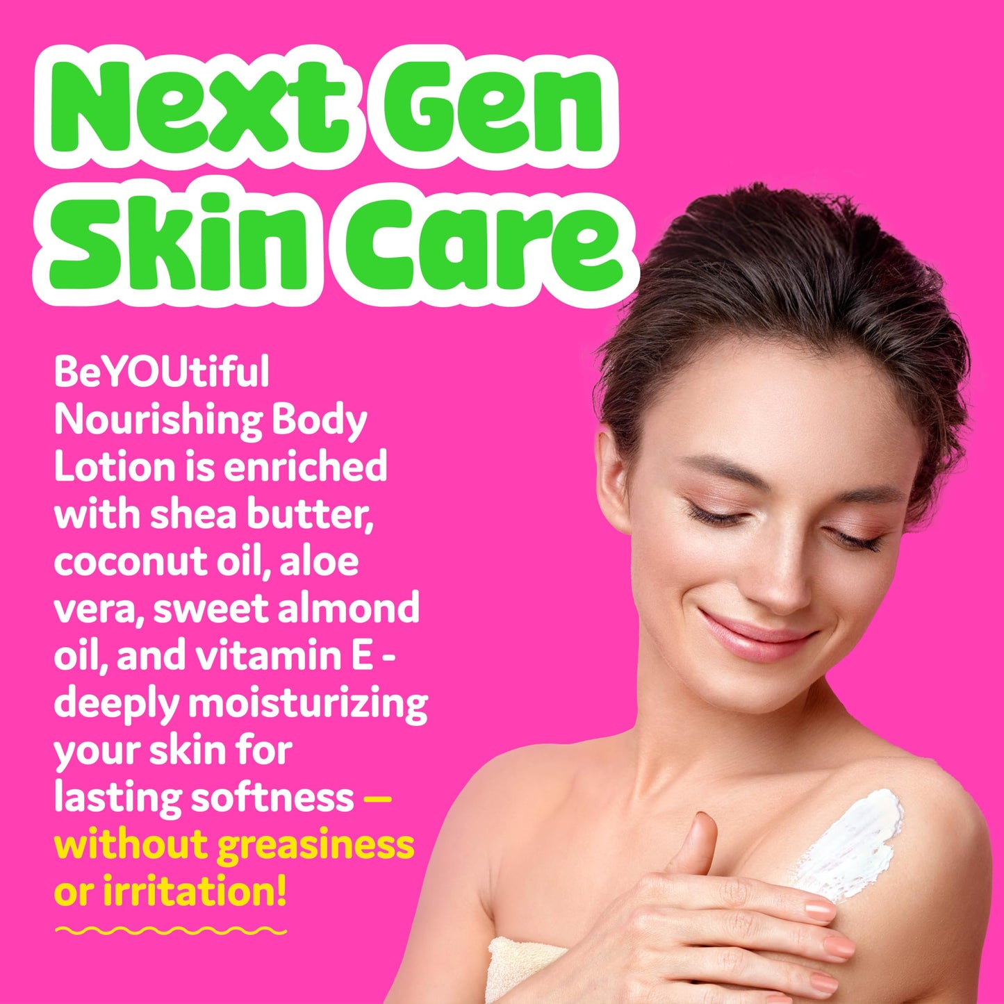 BeYoutiful Coconut Lime Super Smooth Body Lotion for Dry Skin, Natural Hydrating Moisturizer for Kids and Teens, Cruelty Free Skin Care, 17oz Beauty & Personal Care BeYoutiful