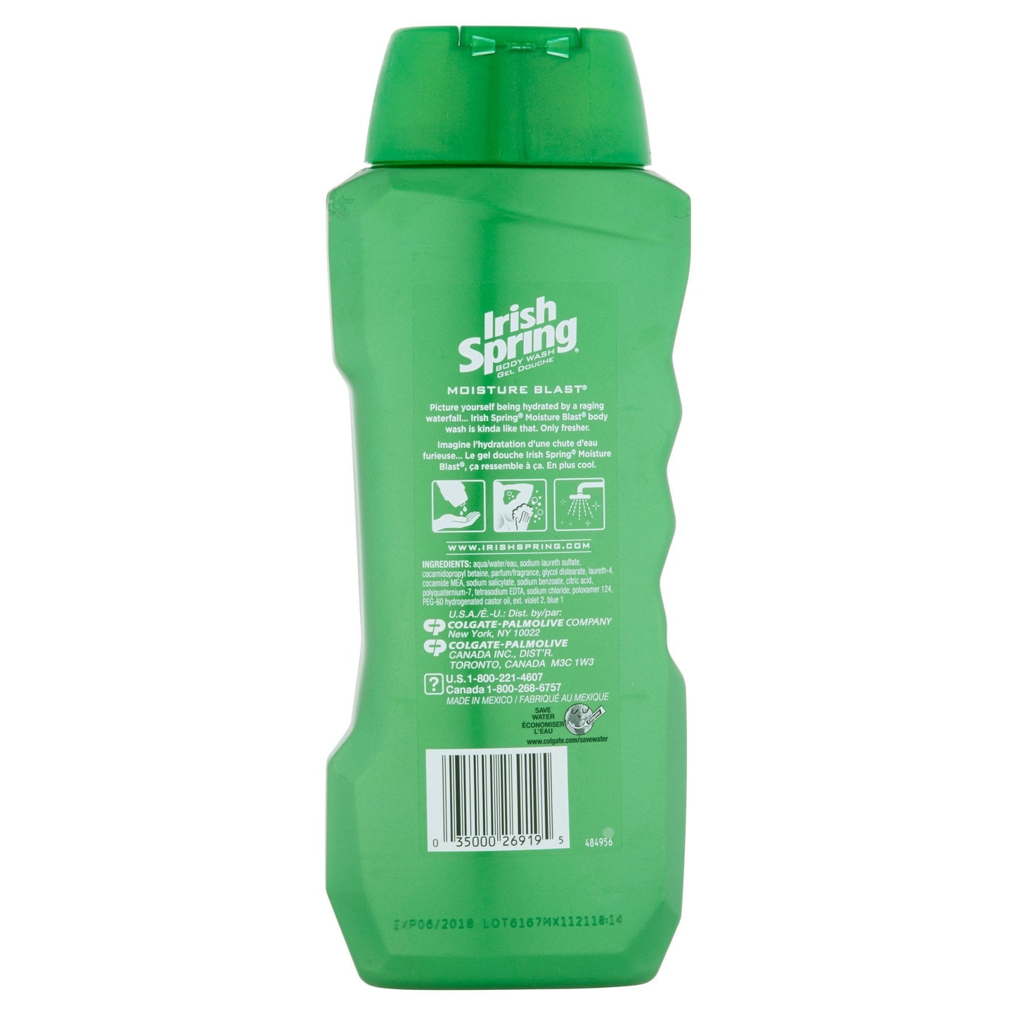 Irish Spring Body Wash, Moisture Blast 18 Fl Oz ,Pack of 2 Beauty & Personal Care Irish Spring