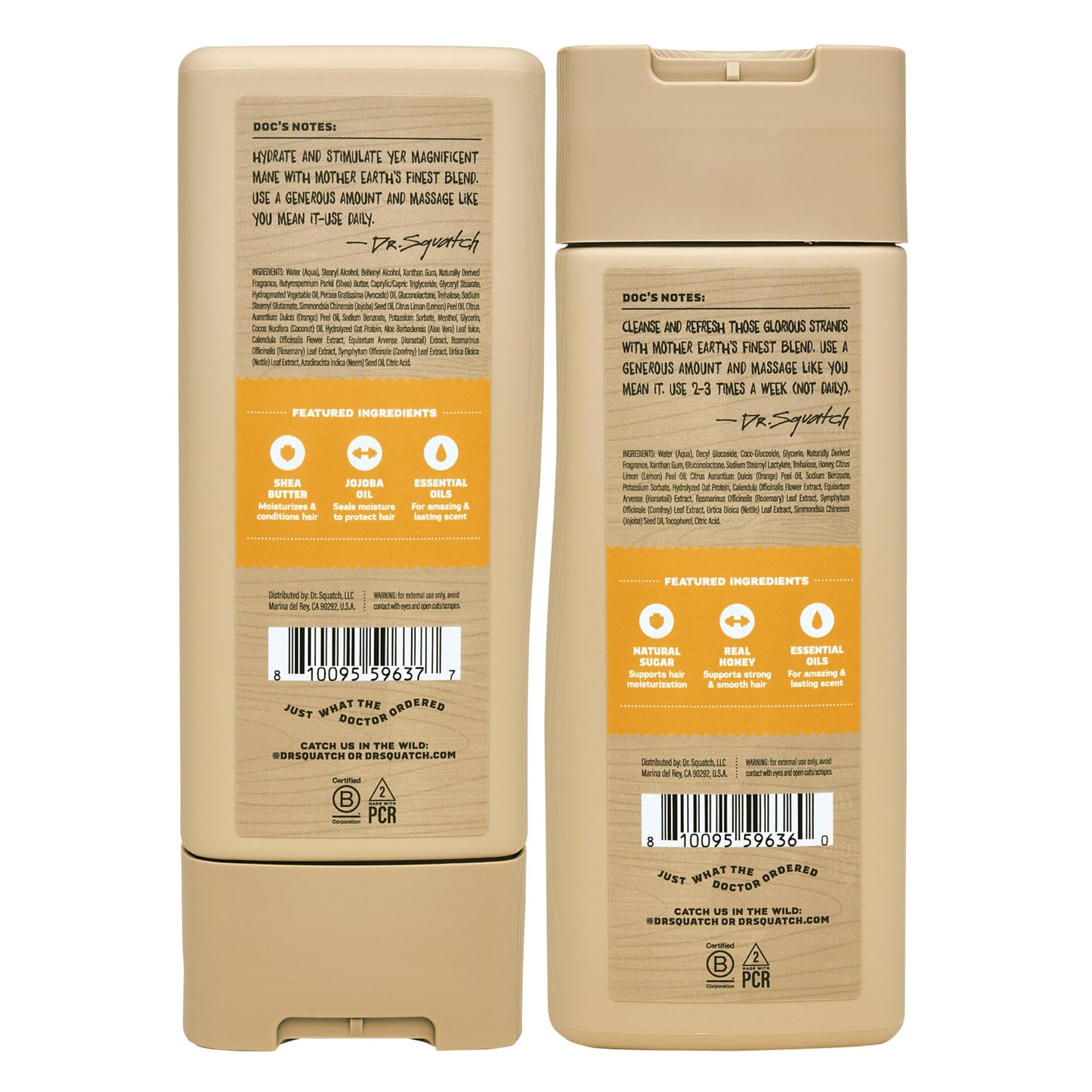 Dr. Squatch Men's Natural Shampoo and Conditioner Set - Sulfate & Paraben Free Natural Shampoo and Conditioner for Men - Scalp Nourishing Formula Beauty & Personal Care Dr. Squatch