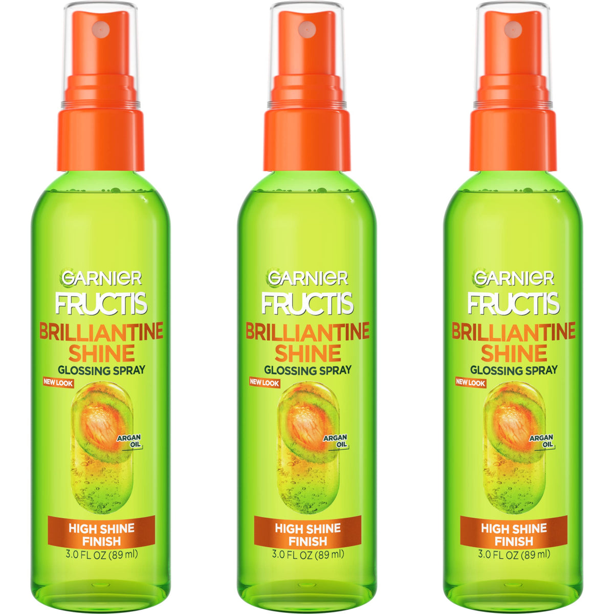 Garnier Fructis Style Brilliantine Shine Glossing Spray for High Shine Finish, Argan Oil, 3 Fl Oz, 3 Count (Packaging May Vary) Beauty & Personal Care Garnier