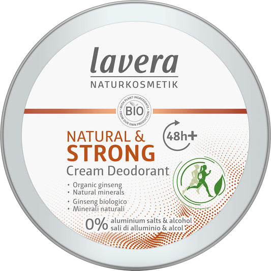 lavera Deo Creme NATURAL & STRONG 48+ h - vegan - natural cosmetics - without aluminum - active composition with ginseng and natural minerals - 48 Beauty and Personal Care lavera