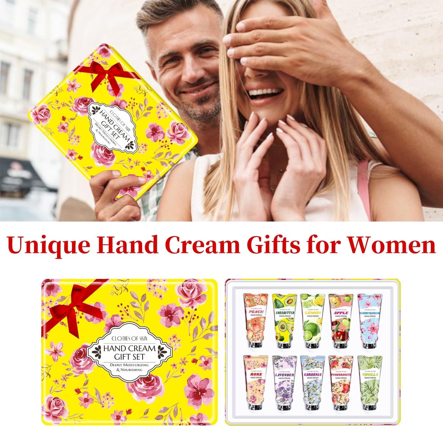 10 Pack Hand Cream Gift Set,Stocking Stuffers for Teen Girls,Women,Christmas Gifts for Coworker,Teacher Gifts for Women,Thank You Gifts,Natural Beauty & Personal Care Sakose