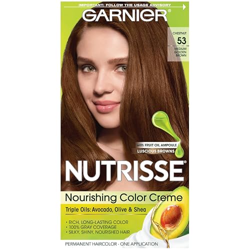 Garnier Nutrisse Nourishing Color Creme 53 Medium Golden Brown (Chestnut) Beauty & Personal Care Garnier