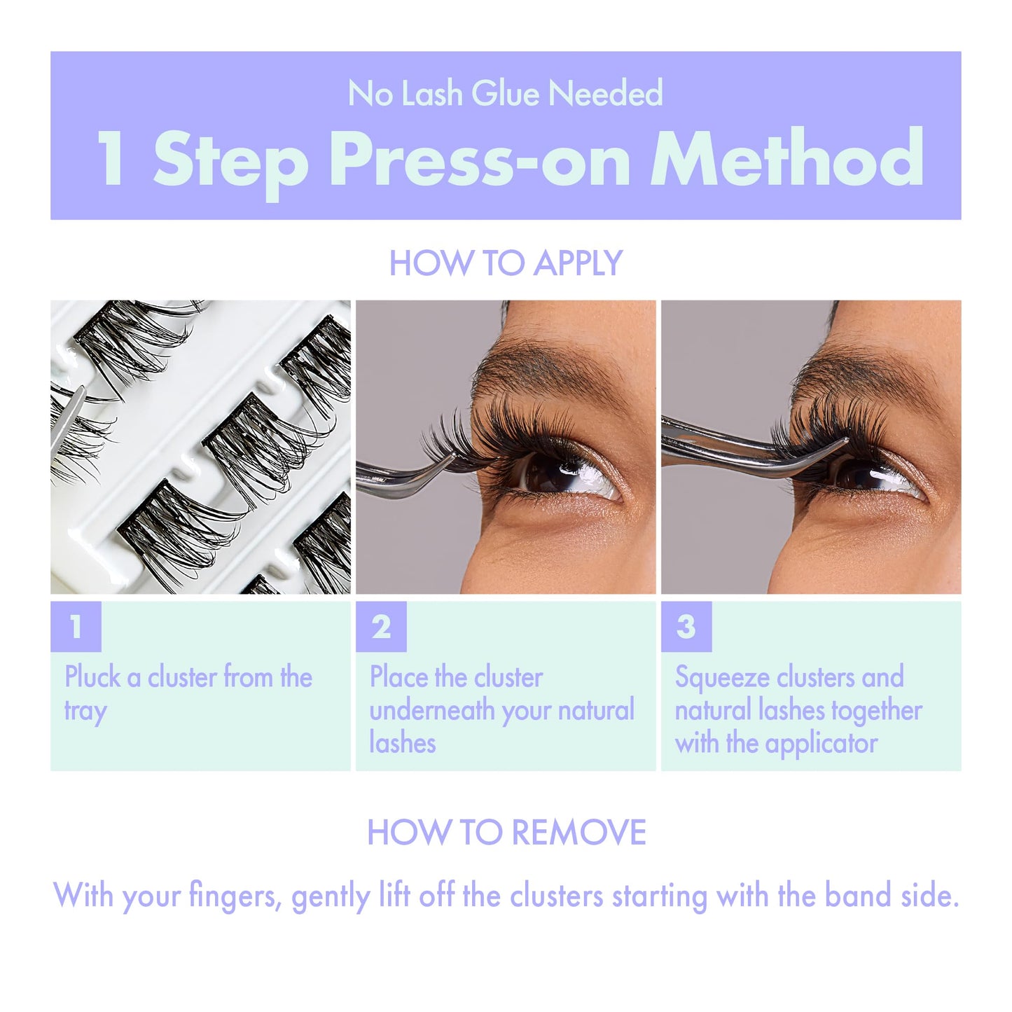 i-ENVY Press&Go Self-Adhesive Eyelashes, No Glue Needed False Eyelash Clusters, Easy Application 1 Step Press-On Lashes, No Damage or Residue (Every… Beauty & Personal Care i•ENVY