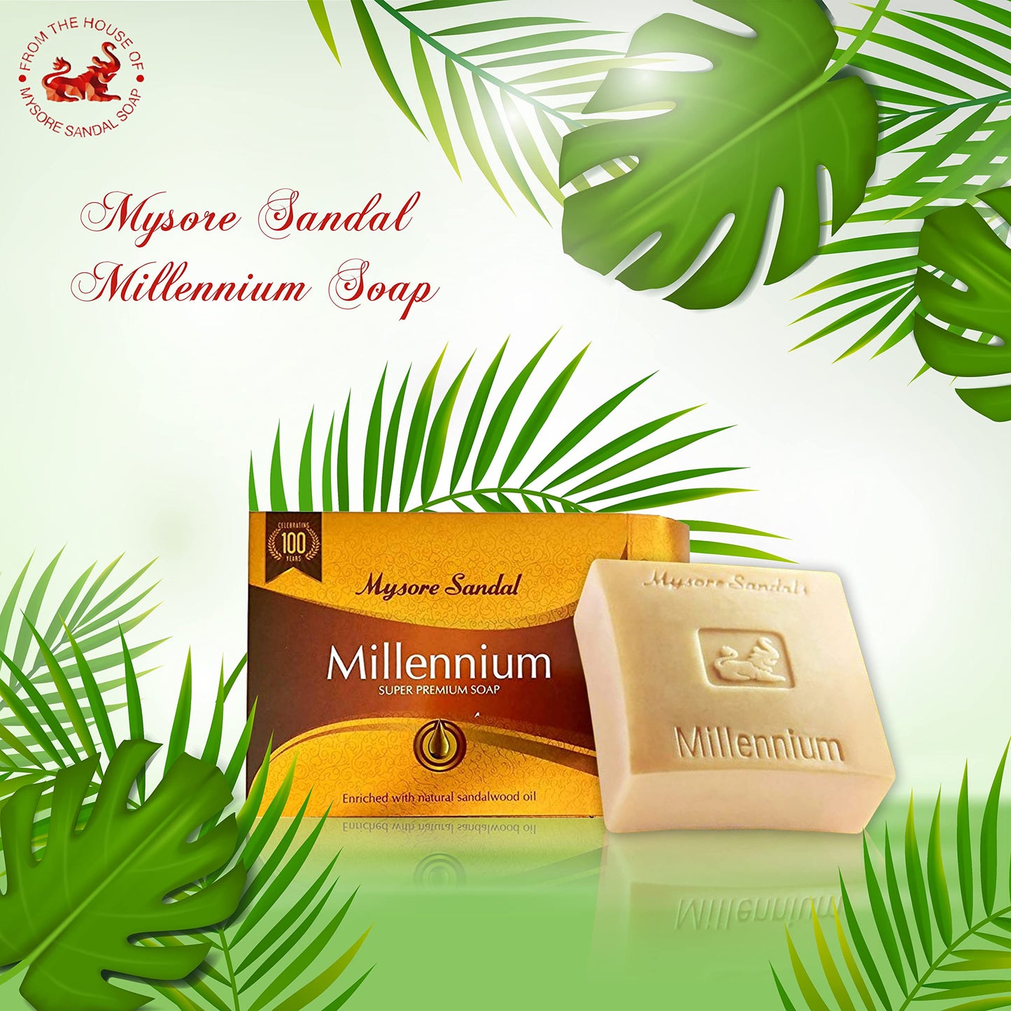 Mysore Sandal Millennium Sandalwood Soap 150g Beauty & Personal Care Mysore Sandal