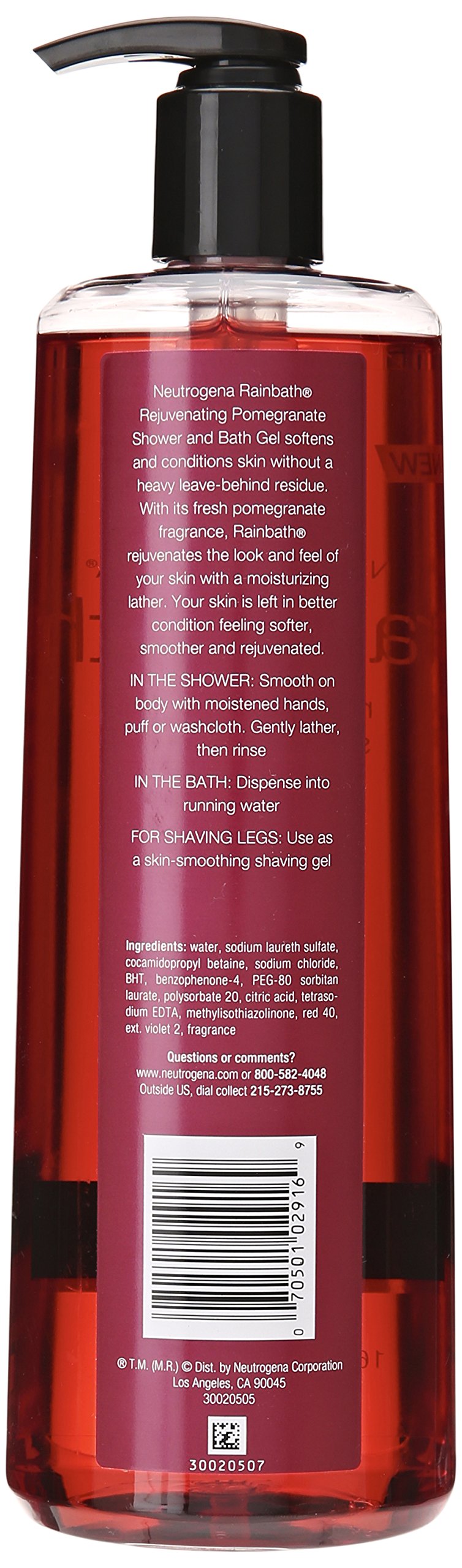 Neutrogena Rainbath Multi-pack of 3, 1 Original Formula, 1 Pomegranate and 1 Pear & Green Tea, 16 fl oz bottles Beauty & Personal Care Neutrogena