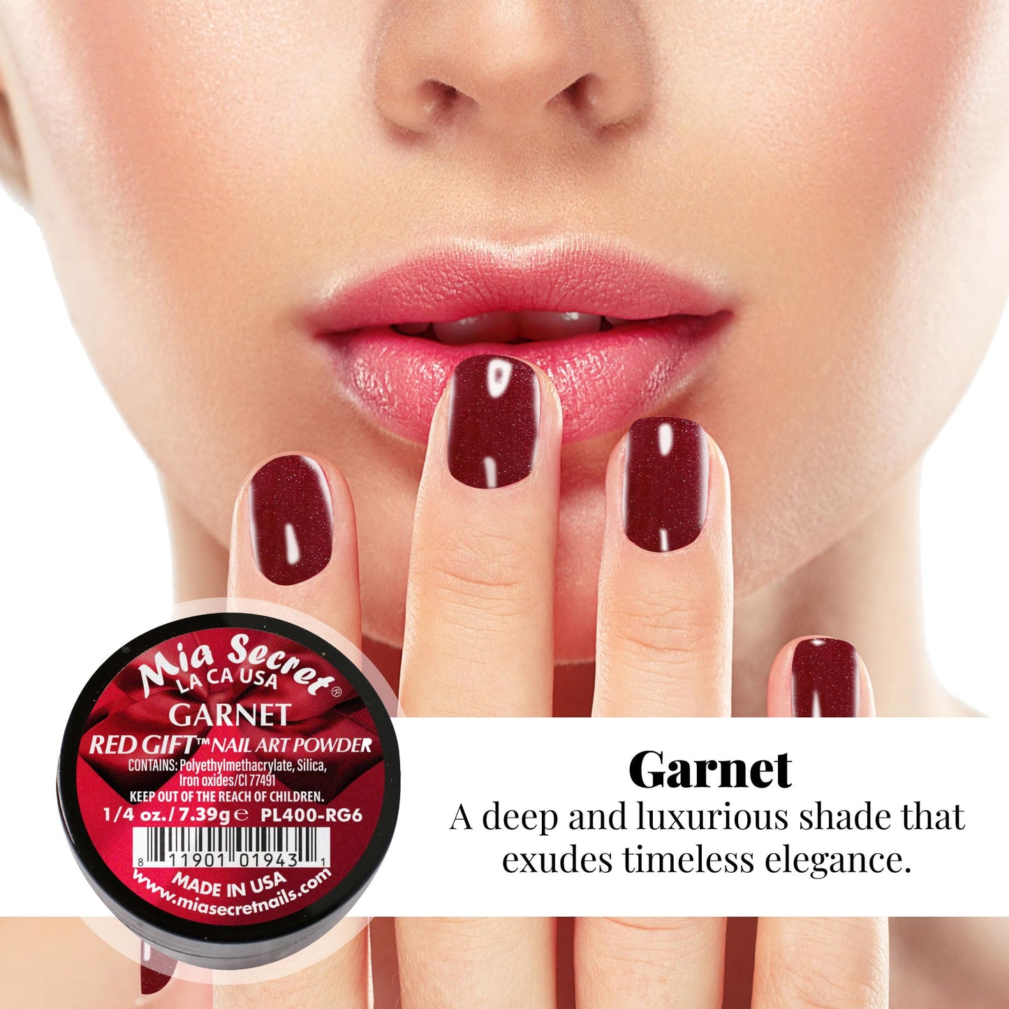 Mia Secret Red Gift Nail Art Powder - 6 Piece Collection - 1/4 Ounce Each Beauty & Personal Care Mia Secret