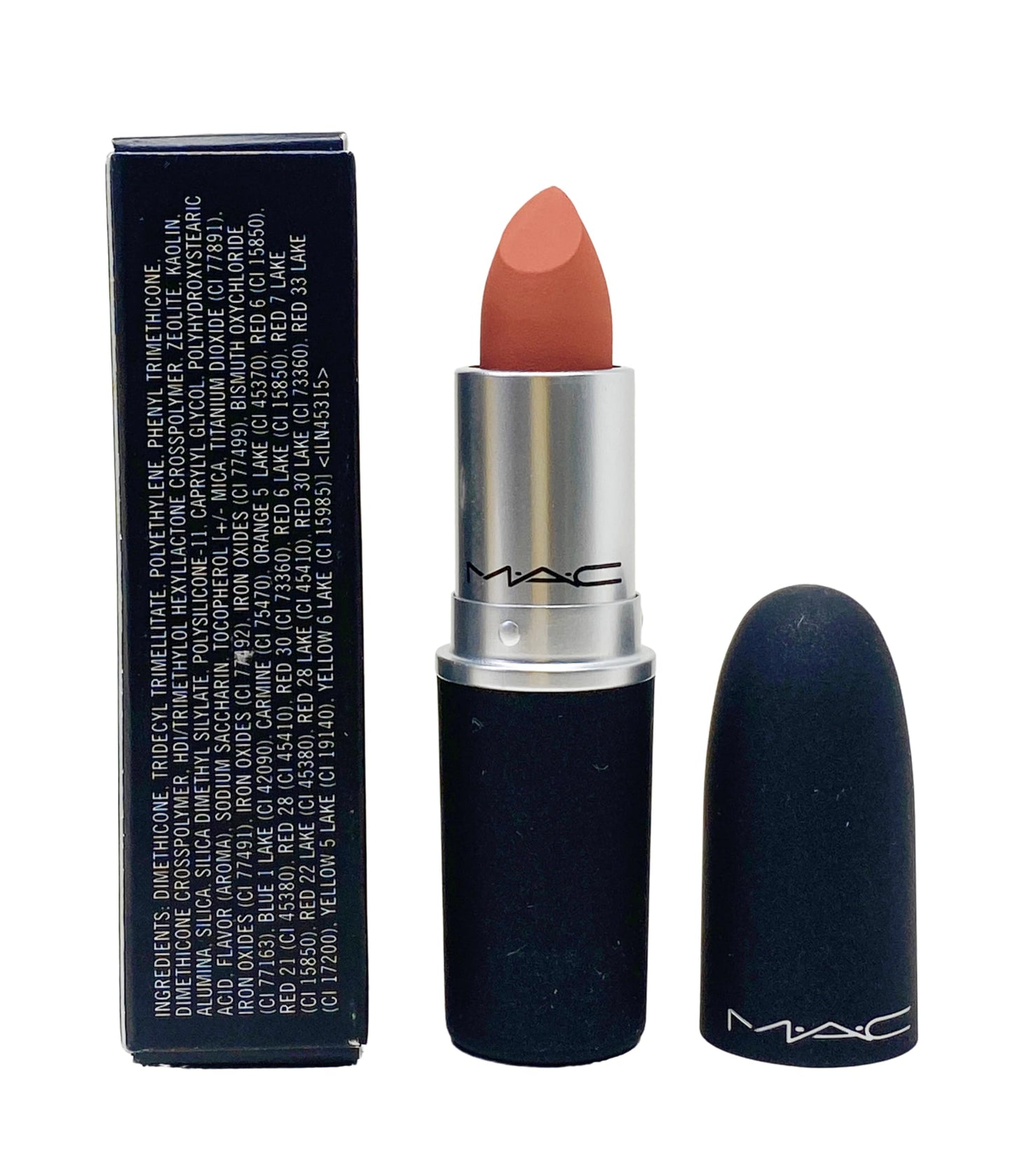 MAC Cosmetics Powder Kiss Lipstick - 314 Mull It Over (Dirty peach) .10 Oz / 3g Beauty & Personal Care MAC