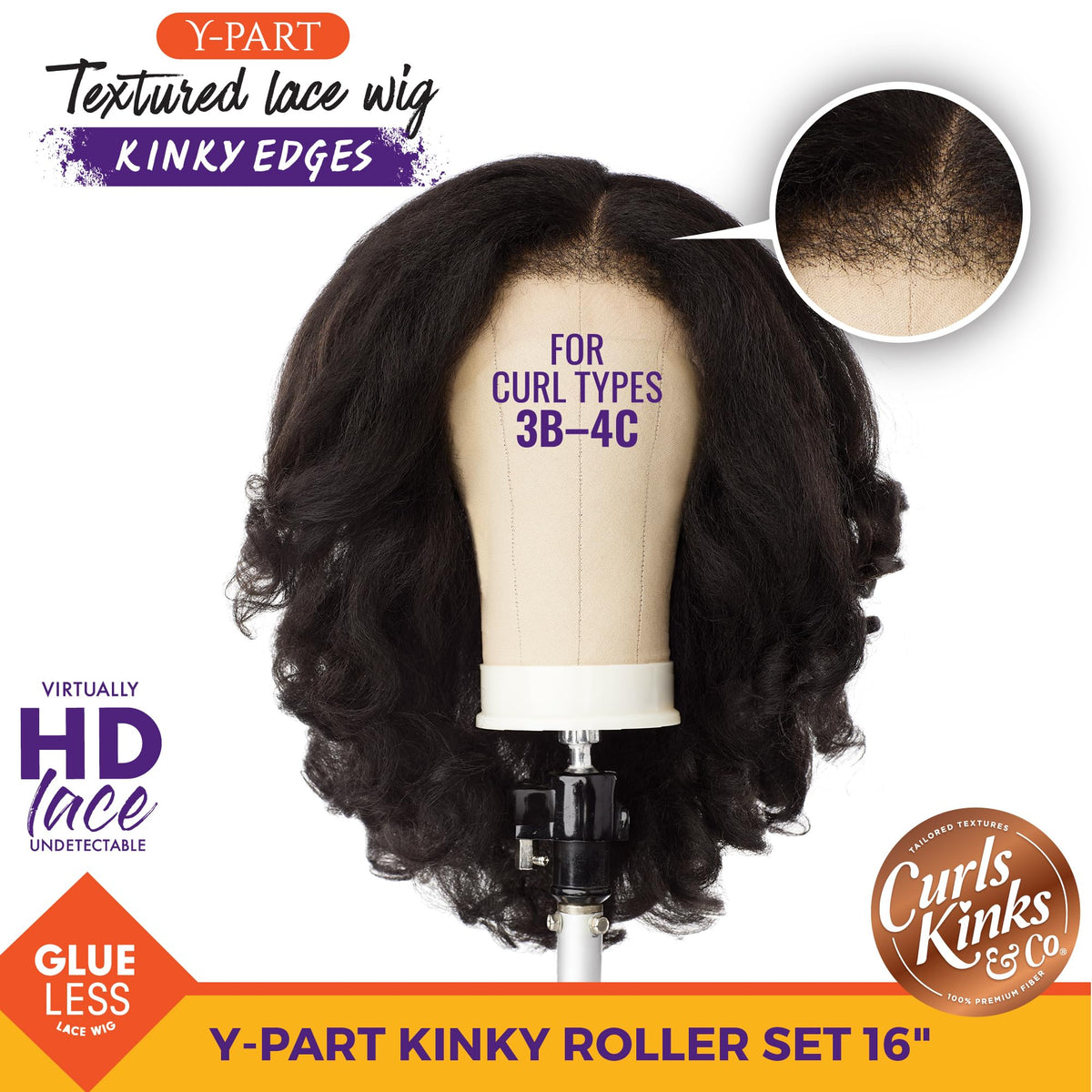 Sensationnel CKCO Kinkyedges Wig-Kinky Roller Set 16 Inch,BALAYAGECHOCOLATE