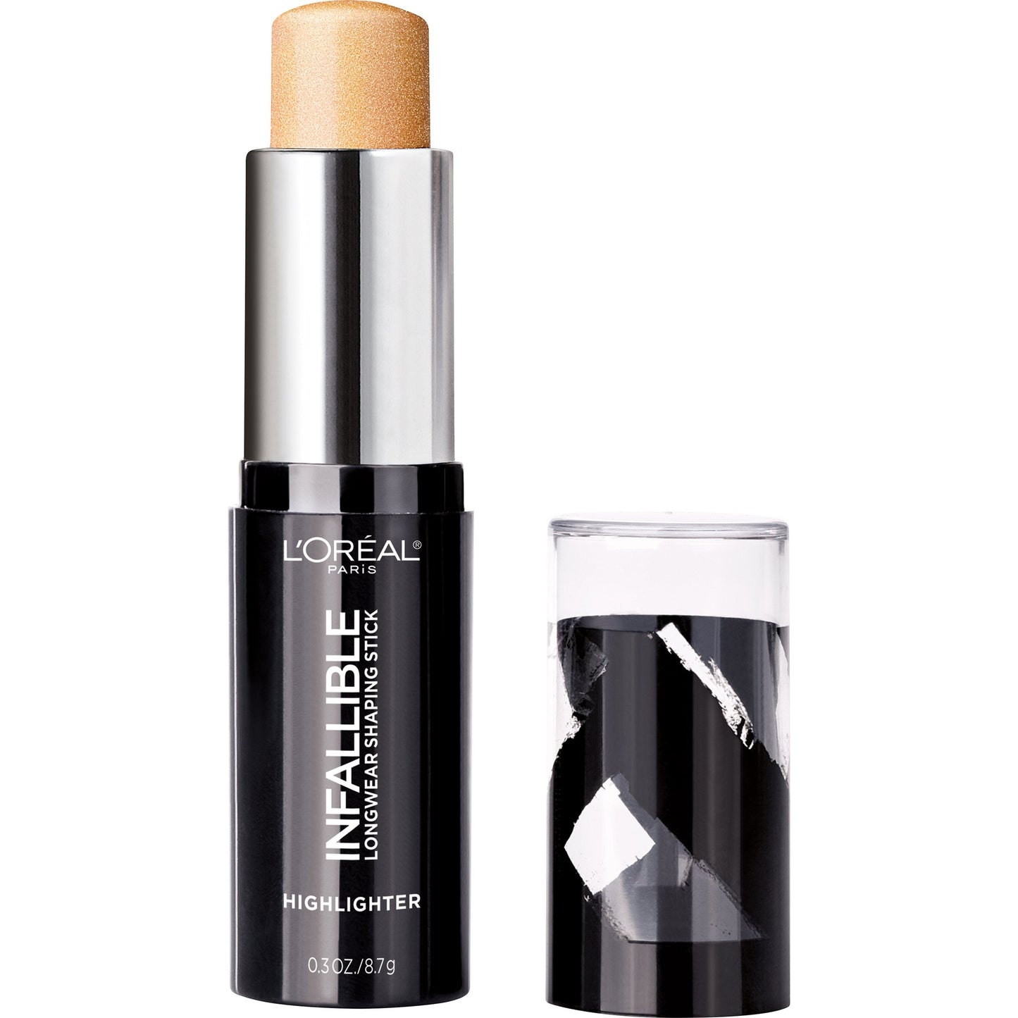 L’Oréal Paris Makeup Infallible Longwear Highlighter Shaping Stick, Up to 24hr Wear, Buildable Cream Highlighter Stick, 41 Gold is Cold, 0.3 oz. Beauty & Personal Care L'Oreal Paris
