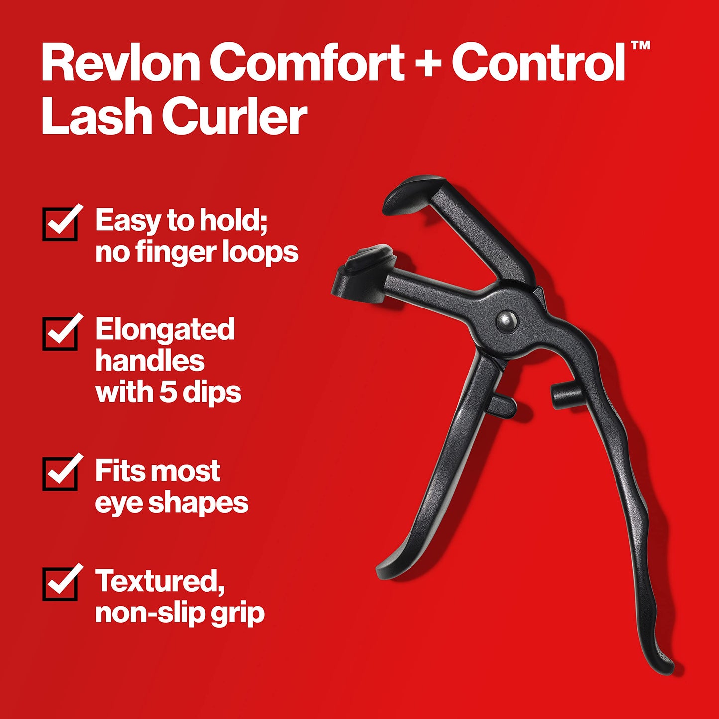 Revlon Comfort and Control Eyelash Curler, Easy to Use with Storage for Refill Pads Beauty & Personal Care REVLON