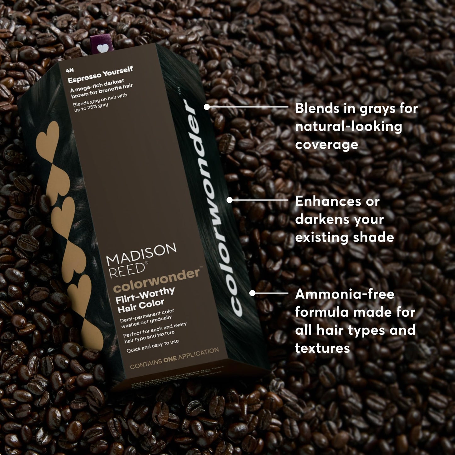 Madison Reed ColorWonder Demi-Permanent Hair Color Kit - 4N Darkest Brown (Espresso Yourself) | Blends Up to 25% Gray, Lasts 25 Washes, Ammonia-Free Beauty & Personal Care Madison Reed