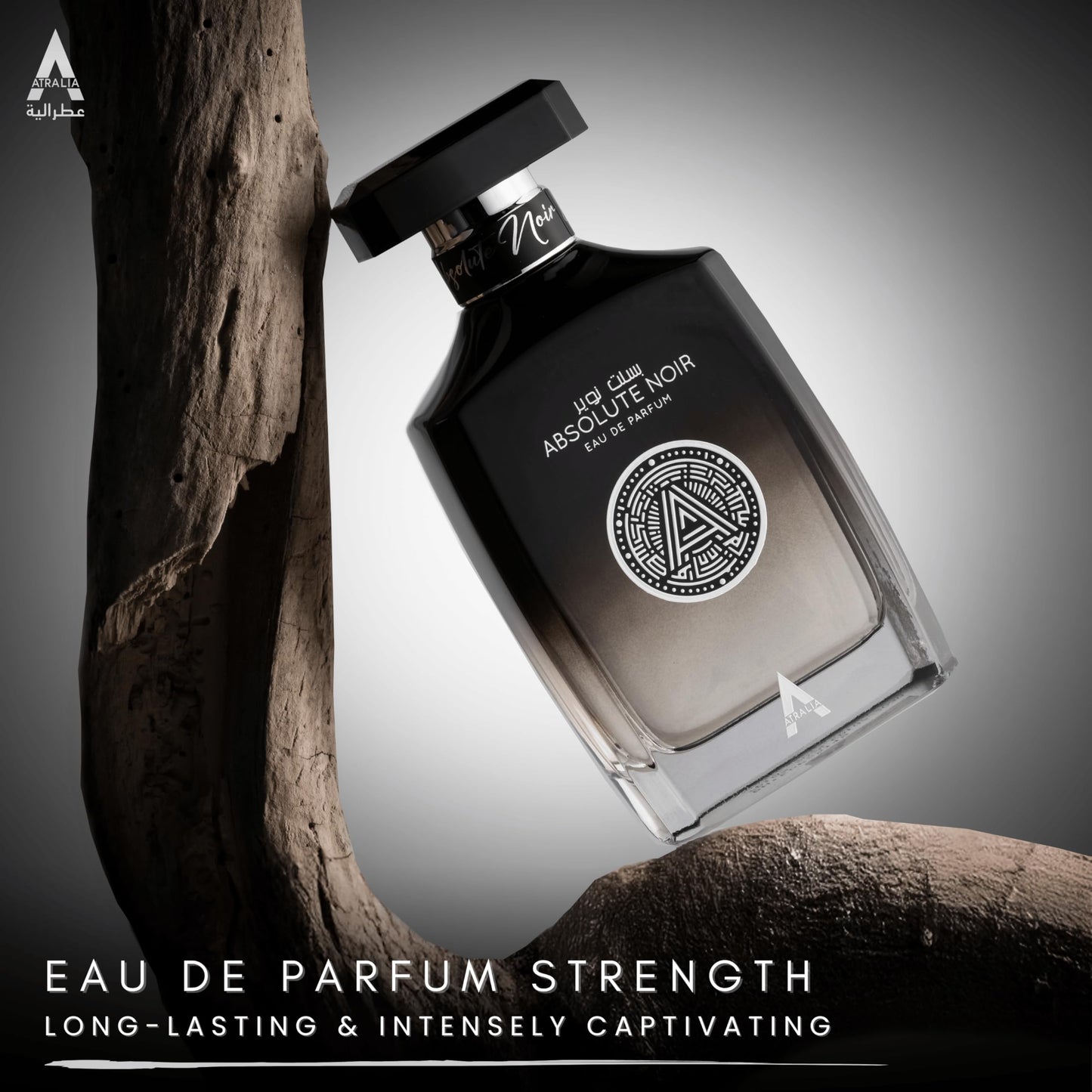 Atralia Absolute Noir Eau De Parfum for Men 100Ml 3.4Oz - Luxurious and Long Lasting Fragrances with Top Notes of Bergamot, Lemon, Grapefruit, Pink Beauty & Personal Care Atralia