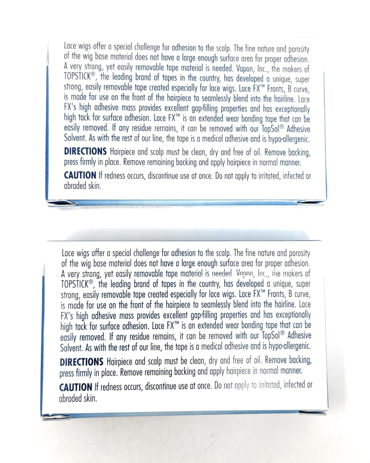 Vapon Lace Fx Tape B Curve Double Sided Super Adhesive Clear Strips for Front Lace Wigs, INC Beauty (2 Packs)