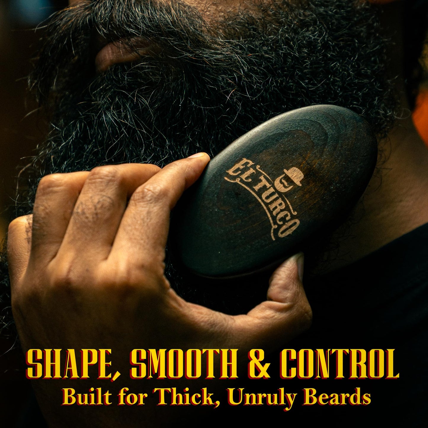 EL TURCO Beard Brush for Men, Boar Bristle Beard Brush, Firm Bristles for Thick Beards, Travel Brush for Grooming, Styling, Oil & Balm Distribution Beauty and Personal Care EL TURCO