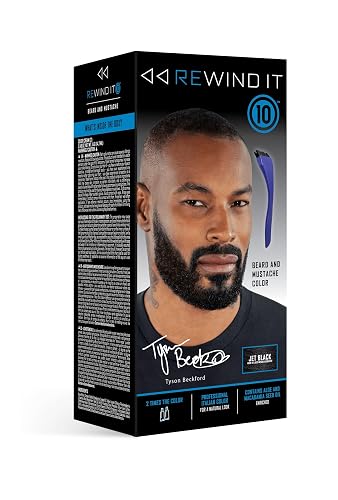 REWIND IT 10 Jet Black Beard and Mustache Color Beauty & Personal Care REWIND IT 10