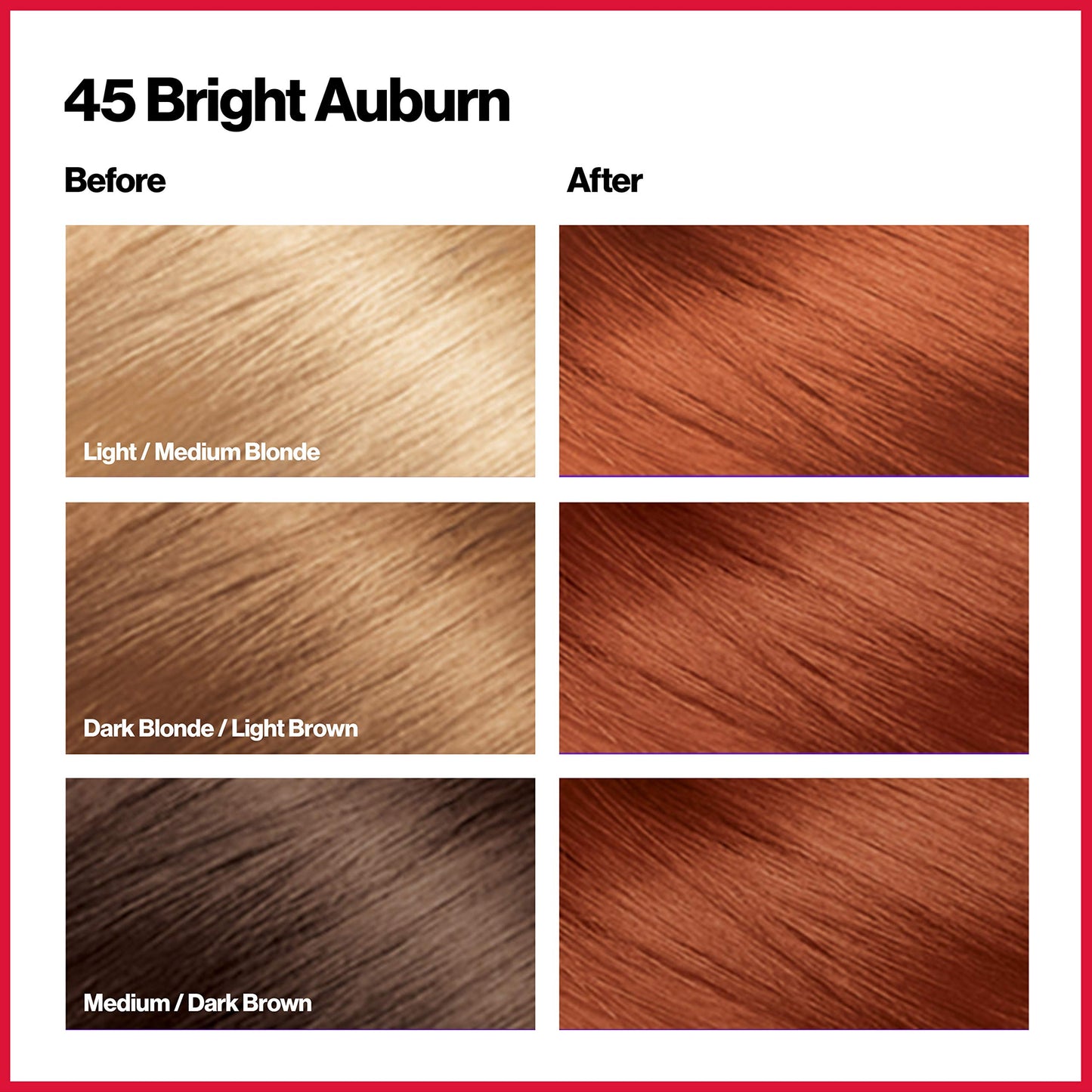 Revlon Permanent Hair Color, Permanent Hair Dye, Colorsilk with 100% Gray Coverage, Ammonia-Free, Keratin and Amino Acids, 45 Bright Auburn, 4.4 Oz Beauty & Personal Care REVLON