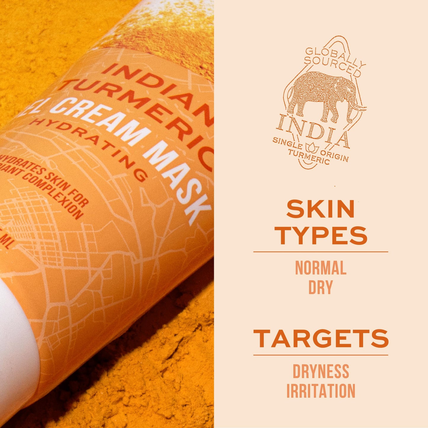 Freeman Exotic Blends Hydrating Indian Turmeric Gel Cream Facial Mask, 6 fl.oz./175 mL Tube Beauty & Personal Care Freeman