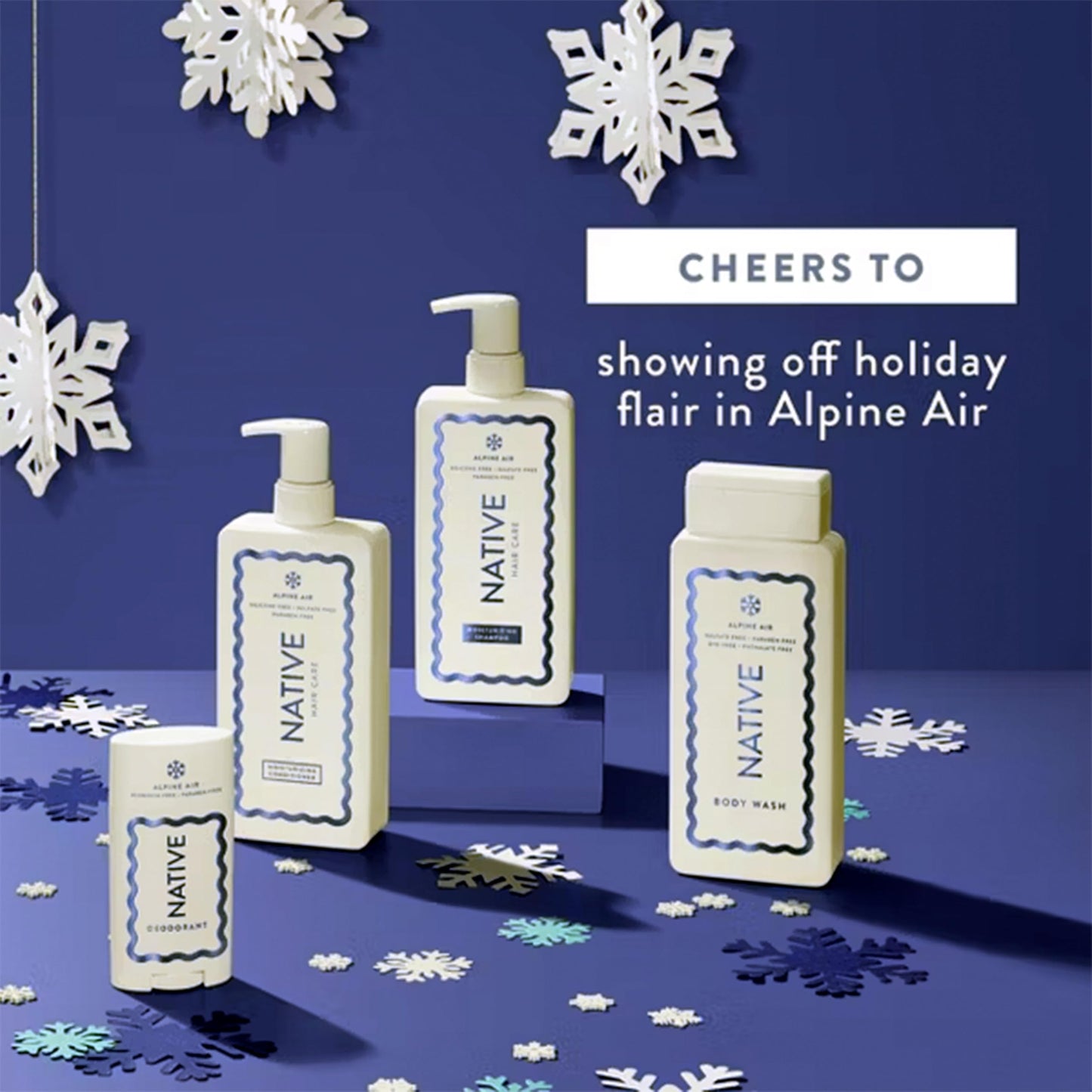 Native Holiday Limited Edition Alpine Air Moisturizing Conditioner and Shampoo - 16.5 fl oz. - Pack Of 02 Beauty & Personal Care Native