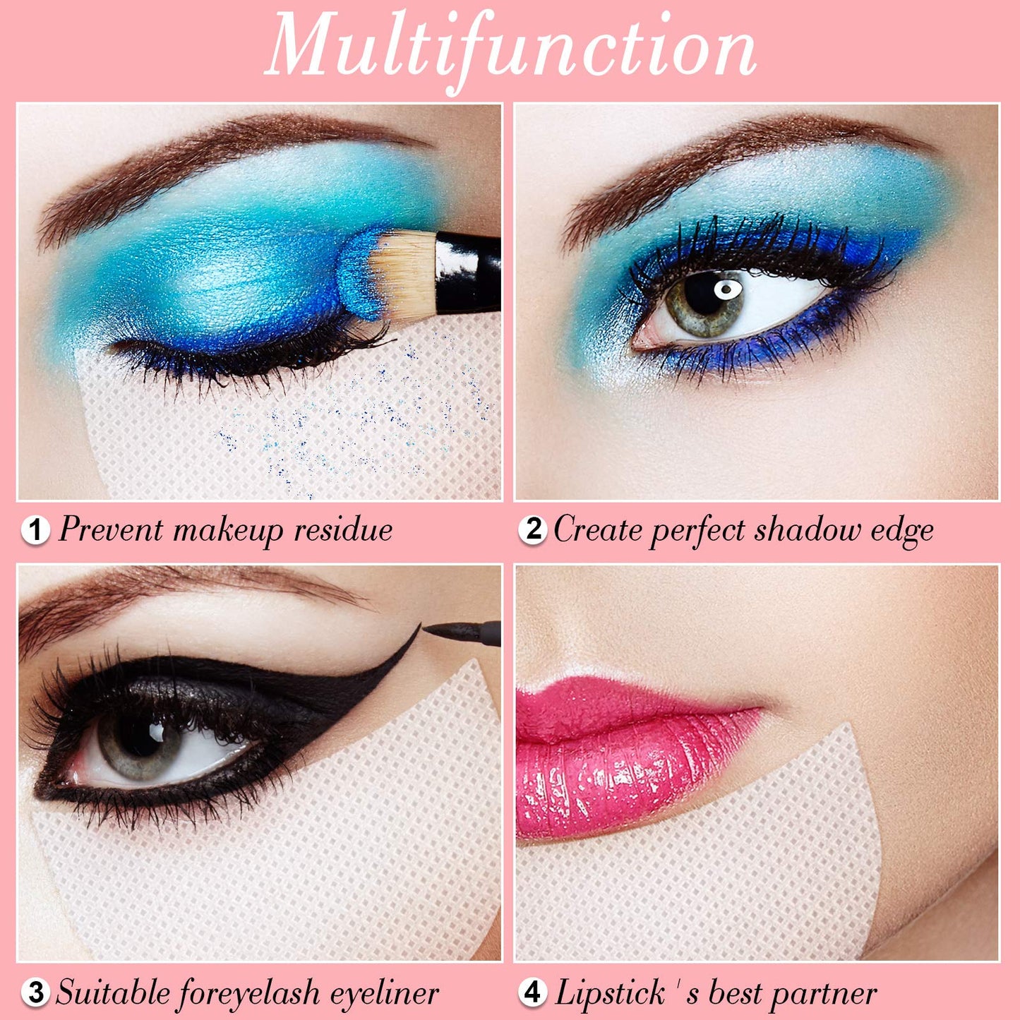 600 Pieces Eyeshadow Pad Shield Eyeshadow Patches White Eyeshadow Stencils Under Eye Pads Prevent Makeup Residue for Eyelash Extensions Lip Makeup Beauty & Personal Care Zhanmai