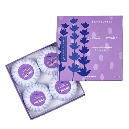Provence Sante Luxury French Cleansing Bar - Moisturizing Shea Butter - Triple-milled Lavender Fragrance, 2.7oz 4-Bar Gift Box Beauty & Personal Care Provence Sante