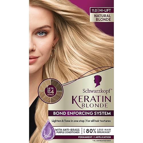 Schwarzkopf Keratin Blonde Hair Dye, 11 High Lift Natural Blonde, Professional Quality Permanent Hair Color, Bond Enforcing System, Pre-Color Serum Beauty & Personal Care Schwarzkopf